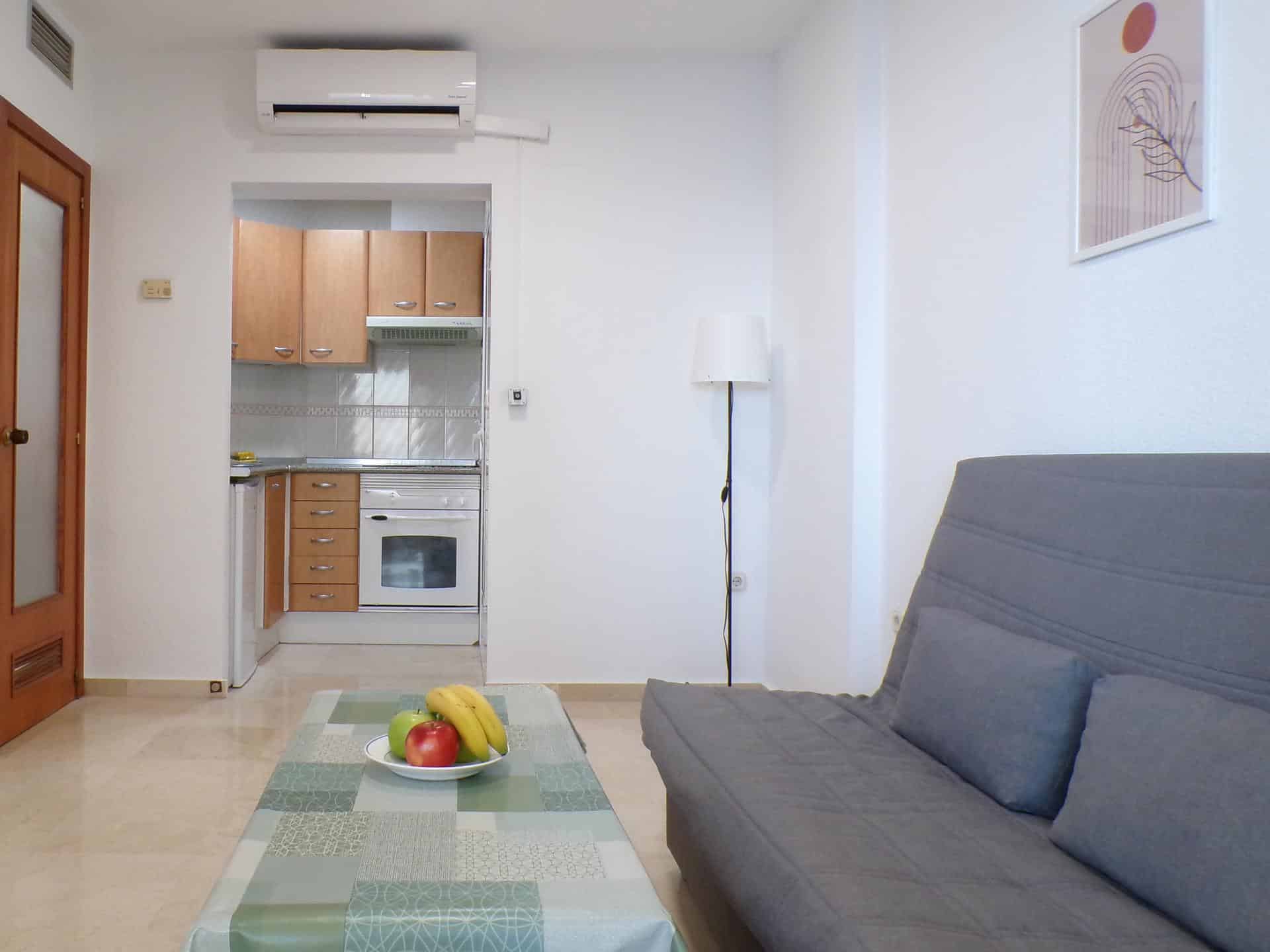 Apartamento con sofa cama y aire acondicionado